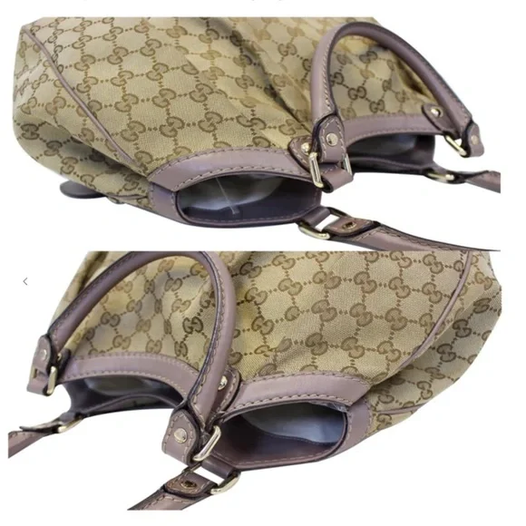 Vintage Authentic Larger GUCCI SUKEY Bag with lavender / purple trim RARE - Picture 16 of 16